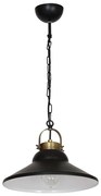 Lampadario IRON 1 1xE27/60W nero/ottone antico