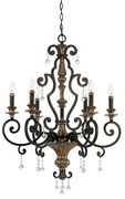 Lampadario Classico Marquette In Acciaio Bronzo Heirloom 6 Luci E14