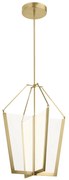 Lampadario Industrial Nordico Calters Alluminio Oro Champagne Led 72.3W 3000K