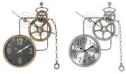 Orologio da Parete DKD Home Decor Ingranaggi Cristallo Ferro 50 x 7 x 62 cm (2 Unità)