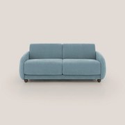 Giglio divano letto scandinavo japandi con materasso H18 cm in tessuto Bouclé impermeabile T07 carta da zucchero