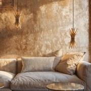 Lampada a sospensione Art Déco oro - Wesley