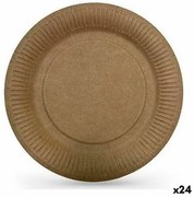 Set di piatti Algon Monouso carta kraft 12 Pezzi 18 cm (24 Unità)