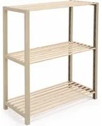 Scaffale 3 ripiani in legno 65x78x29 cm