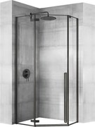 Cabina doccia DIAMOND BLACK MAT 90x90