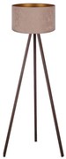 Brilagi - Lampada con piedistallo VELVET 1xE27/60W/230V marrone/beige