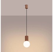 Sollux SL.1734 - Lampadario a sospensione con filo HALO 1xG9/8W/230V diametro 12 cm marrone