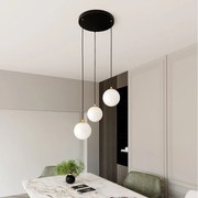 Lampadario a sospensione in Acciaio ROYAL 3 Nero/Bianco e Oro 3xE14 Colore del corpo Nero e Oro