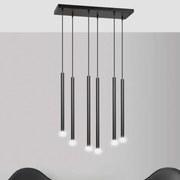 Lampadario a sospensione SELTER 6 BLACK