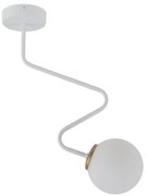 Lampadario a sospensione con supporto rigido ZIGZAG 1xG9/12W/230V bianco