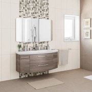 Mobile sottolavabo e lavabo Cassca rovere terra L 119 x H 48 x P 47 cm 2 cassetti