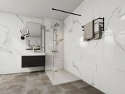 Piatto per doccia da posare o da incasso 140 x 90 cm - in Resina Bianco - MIRNOSA