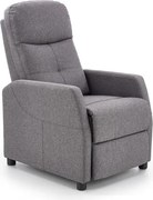 Poltrona reclinabile Felipe tessuto grigio - H103 cm