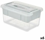 Scatola Multiuso Grigio Trasparente Plastica 5 L 29,5 x 14,5 x 19,2 cm (6 Unità)