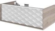 Mobile da bagno sotto lavabo SENSEA Neo grigio laccato lucido L 90 x H 32 x P 48 cm 1 cassetto, lavabo non incluso
