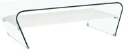 Tavolino in Vetro temperato bianco Ripiano bianco laccato - KELLY