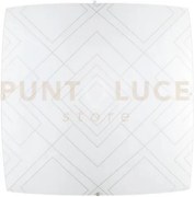 Plafoniera vector bianco lucido e decori grigi 3 luci attacco e27 4...