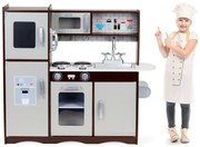 Grande cucina in legno per bambini con accessori