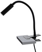 TK Lighting Lampada con morsetto Lagos, nera, metallo, 30 cm, lampada da lettura, G9