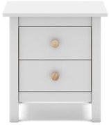 Comodino bianco per bambini in legno di pino Max - Marckeric