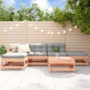 Set divani giardino 6 pz con cuscini legno massello di douglas