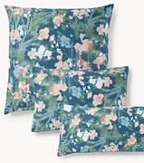 Federa in raso di cotone floreale Anthea