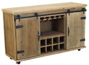 FLORENCE - madia in legno con portabottiglie