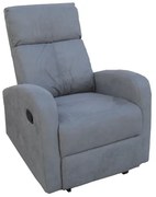 Poltrona relax manuale reclinabile FORTUNA con tessuto in microfibra GRIGIO