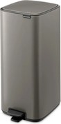 Cestino per la spazzatura grigio in acciaio con pedale 30 l Bo – Brabantia