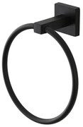 Anello portasalviette nero opaco in acciaio a parete diametro 15 cm Levante