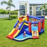 COSTWAY Castello Gonfiabile per Bambini, con Scivolo, Ingresso