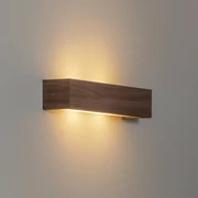 Argon Applique Platani, legno di noce, larghezza 42 cm, alto/basso