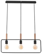 Lampadario a sospensione con filo FRAME 3xE27/60W/230V nero