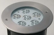 Calpestabile led iride dc12/24v argento in alluminio 18x1w rgb dimm...