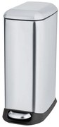 Cestino per la spazzatura color argento opaco in acciaio inox con pedale 20 l Design – Wenko