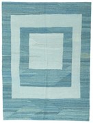 Kilim Tappeto 150x200 Blu (Iran) Tessuto A Mano
