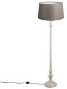 Lampada da terra paralume lino taupe 45 cm - CLASSICO