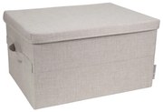 Scatola in tessuto beige con coperchio 34x45x25 cm Soft Storage - Bigso Box of Sweden