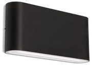 LED2 - Lampada da parete per esterni FLAT 2xLED/5W/230V IP65 nero