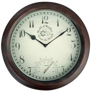 Orologio da parete per esterni con termometro Tempo - Esschert Design