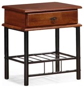 Comodino FIONA 55x48 cm marrone/nero