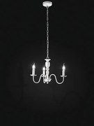 Sospensione ducale tre luci 6264 b bianco