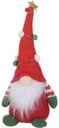 Gnomo Natale fermaporta 33 cm cappello rosso palline