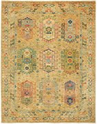 Samarkand Tappeto 190 x 150 Grigio (Pakistan) Annodato A Mano