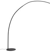 Lampada ad arco moderna nera con LED e dimmer touch - Arlow