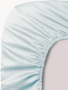 Lenzuolo sotto con angoli in raso di cotone Ava, alt. 50 cm