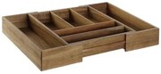 Vassoio Portaposate DKD Home Decor Naturale Acacia 35 x 30 x 7 cm