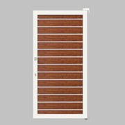 Cancello manuale battente ALBA Maia120-20 in alluminio, reversibile, L 100 x H 160 cm, di colore rovere dorato