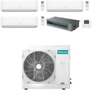 Climatizzatore Condizionatore Hisense Hi Comfort WiFi + Canalizzabile R32 Quadri Split Inverter 7000 + 7000 + 9000 + 18000 BTU con U.E. 5AMW105U4RQC