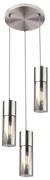 Globo 21000-3HN - Lampadario a sospensione con filo ANNIKA 3xE27/25W/230V diametro 30 cm cromo